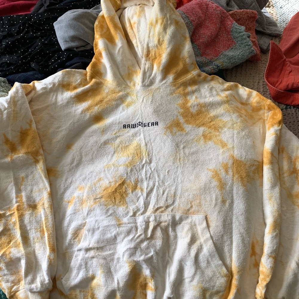 Raw gear tye dye hoodie